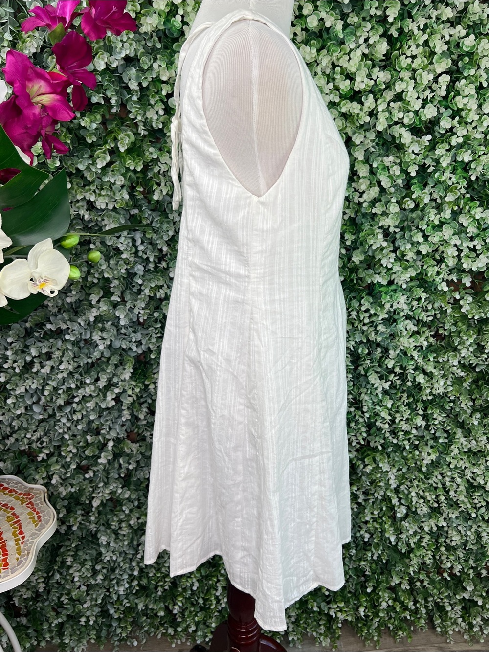 Lulus Charming Perfection White Tie-Back Mini Shift Cotton Dress - Picture 5 of 14
